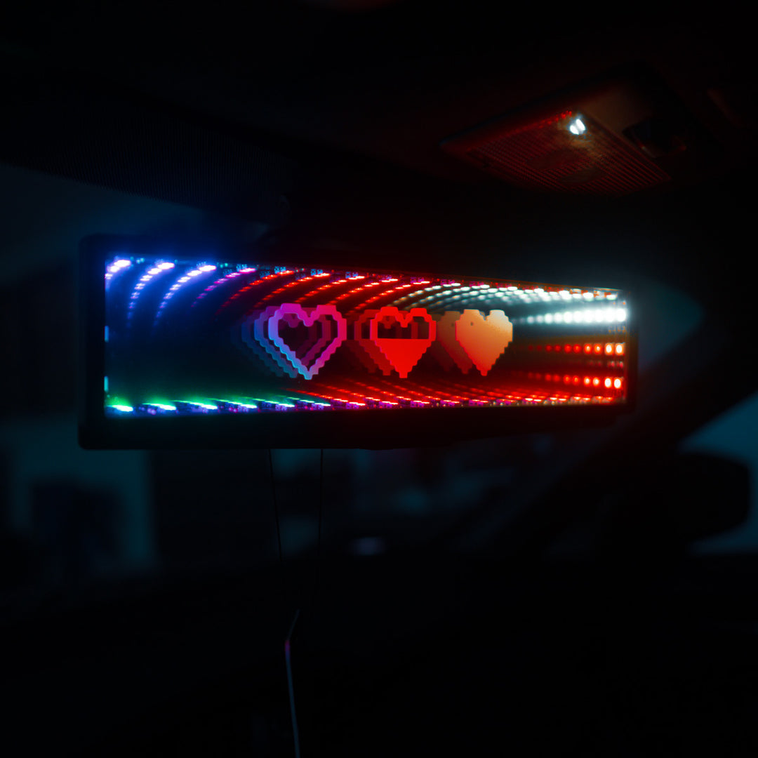 "Pixel Heart" RGB Endless Infinity Mirror
