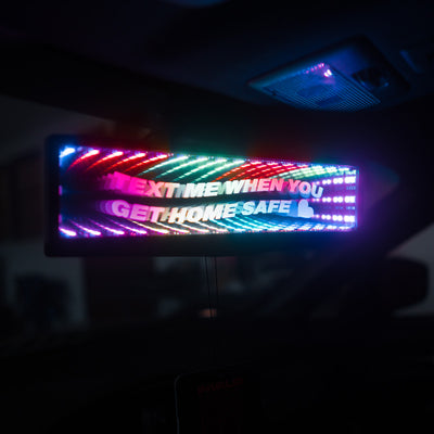 "Text Me When You Get Home Safe" RGB Endless Infinity Mirror
