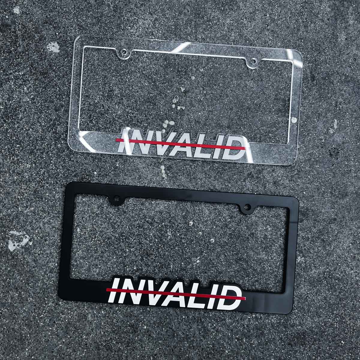 "Invalid" License Plate Frame