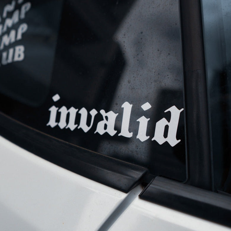 "INVALID"  Vinyl Sticker